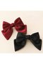 Two-piece set of black women's hair clips, ribbon bow, large hair clips, French style hair clips, for girls. - 3