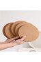 Cork heat-resistant mat, cork placemat, heat-resistant coaster set (6 pieces), non-slip round table mat – 19 cm