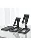 Foldable Desk Phone & Tablet Stand Holder with Adjustable Angles (Black)