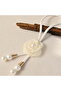 Beige 4 Camellia Curtain Tiebacks Pearl Decor