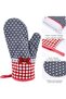 Two-pack oven mitts, heat-resistant mitts, heat-resistant mats, heat-resistant and non-slip grilling mitts, polyester-cotton baking mitts, for cooking - 3