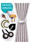 Magnetic curtain tiebacks, 2-pack, suitable for indoor and outdoor curtains - Black - 2