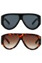 Two-pack of retro oversized women's sunglasses, men's retro aviator sunglasses - 2