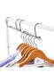 12 space-saving clothes racks, 6-hole hangers, made of stainless steel, suitable for storing everyday items. - 3