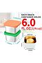 6-Pack 6 oz Stainless Steel Airtight Snack Containers, Mini Leak-Proof Easy-Open Stackable Food Jars - 2