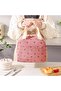 Black & White Checkered Insulated Corduroy Lunch Bag, Large Capacity Reusable Cooler Tote for Work, Travel - 5