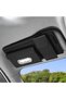 Car glasses holder, sunglasses clip, sunshade organizer, tissue box, with sunglasses pocket, card slot, and pen holder (grey). - 2