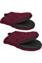 A pair of mini oven mitts, heat-resistant dark red
