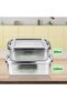 This 800+1400ml stainless steel lunch box features a divider for easy portability and can be used as a lunchbox or insulated food container. - 2