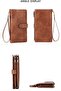 Multi-card slot anti-magnetic wallet, 19.3x11x2.5 cm, Brown, Shielded design, Large storage space, With wrist strap - 6