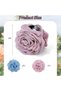 2-Piece Women's Flower Hair Clips, Large Hawaiian Flower Hair Clips, Pink + Light Blue - 2