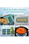 Silicone Portion Cubes, freezer containers with lid, meal prep, soup storage box, 4 compartments, 2pcs Blue - 6