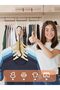 Black Magic Space - Saving Clothes Hangers (10 - pack), smart hooks, sturdy cascading hangers with 5 holes for heavy items, closet organization,... - 2