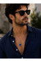 Men's Steel Necklace - Premium Quadrilateral Design with Lapis Stone Stainless Steel • Gift for Lover • Gift for Spouse Necklace