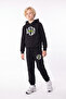 Boy's 2-Piece Printed Kangaroo Pocket Hooded Tracksuit Set - 2