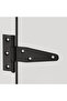 Hinges Extended Villa Wooden Fences Gates Triangular Hinges Barn Door Matte Finish Black 6 Inches 4-Pack - 3