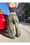 Y2K Camouflage Patterned Loose Baggy Oversize Cargo Pants Low Waist - 4