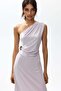 Draped one-shoulder dress - 2