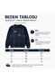 Navy Blue Crew Neck 90's Printed Oversize Sweatshirt - 3