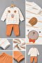 Baby Boy Children's Double Set with Teddy Bear Ears Printed - 2
