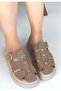 Ellia Beige Suede Buckle Slippers - 2