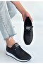 Monya Black Leather Lace-Up Sneakers - 3