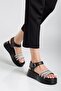 Lalen Black Belted Sandals - 3