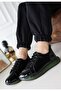 Piona Black Patent Leather Green Sole Sneakers - 4