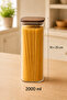 Vacuum Borosilicate Glass Food Storage Container with Acacia Lid 2000 ml * 8461-1 - 3