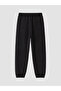 Black Elastic Waist Boys Jogger Sweatpants - 2