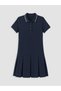 Rmz Gi̇yi̇m Farkiyla Devrik Roba Collar Pleated Girls' Dress - 4