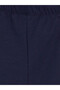 Navy Blue Elastic Waist Girl's Tights - 3