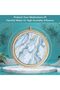 Retro Three-Compartment Pillbox Mirror Compact Wallet Pocket White Blue Marble - 2