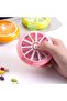 Pieces 7-Day Pill Box 9*9*2.5 cm Round Small 7 Compartments Medicine with Sturdy Closure Waterproof Portable Green Pink Orange Plastic - 2