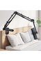 Replacement parts for gooseneck bed table clip-on brackets, providing stable support and easy adjustment (black), 4-piece pack. - 8