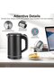 Kettle - 800ml Mini Travel Kettle - 600W & 304 Stainless Steel - With Automatic Shut-off - For Tea, Coffee & Milk - Safe & Portable for Home & Travel - 4
