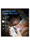 Smart electric nail clippers with LED light and storage box, 3 adjustable speeds, and polishing function - white.