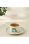 Palm Tree Print 4-Piece Bone China Cup and Saucer Set - 200 ml - 6