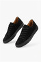 Zrk-X122 High Quality Black Suede Orthopedic Sole Lace-Up Men's Sneaker