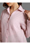 Pink 100% Cotton Solid Button Down Shirt - 3