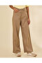 Women Beige Wide Leg Pants