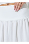 Off White Wide Waistband A-Line Maxi Skirt - 4