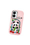 Vivo Y16 Compatible Case Camera Protective Pink Silicone Couple Phone Case Panda Pattern - 3