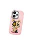 Redmi 13X Compatible Case Camera Protector Pink Silicone Couple Phone Case with Character Pattern - 3