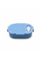 Blue 2-Section Lunch Box with Spoon – 23×16 cm