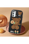 Samsung Galaxy S20 Fe Compatible Case Camera Protector Black Silicone Couple Phone Case Bear Pattern - 2