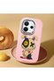 Redmi Note 14 4g Compatible Case Camera Protector Pink Silicone Couple Phone Case Character Patterned - 2