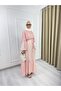 26197 Patterned Belt Detailed Layered Hijab Dress – Elegant and Modern Design - 6