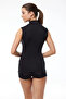 Malabadi Women's Black Sleeveless Half Turtleneck Modal Body 1044 - 2