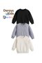 Black-White-Grey Triple Crew Neck Children's Sweatshirt